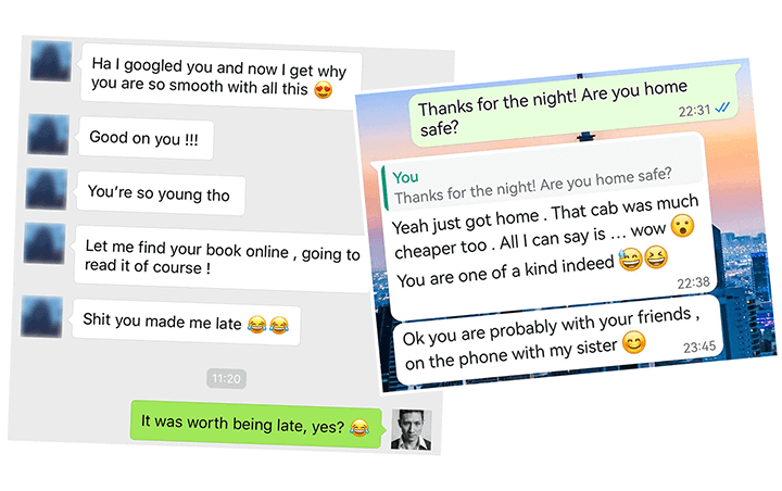 Conversation screenshot — real example from the eBook