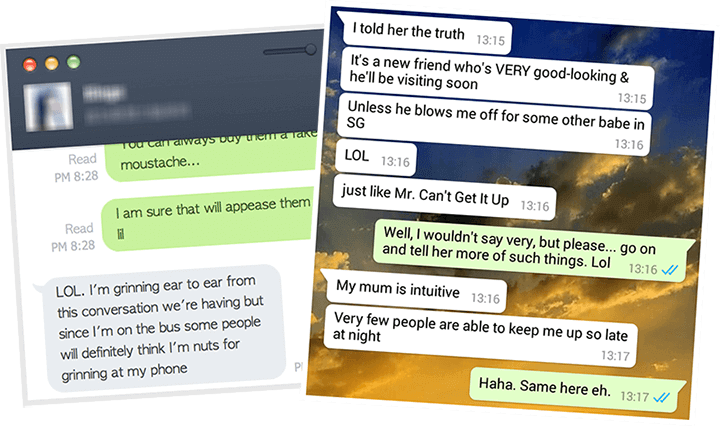 Conversation screenshot — real example from the eBook